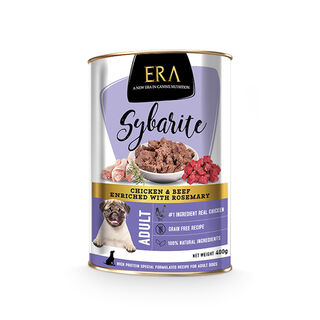 Era Sybarite Adulto Pollo, Ternera y Romero en paté lata para perros