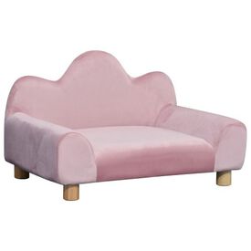 Sofá para mascotas PawHut  con respaldo y forma de olas color Rosa