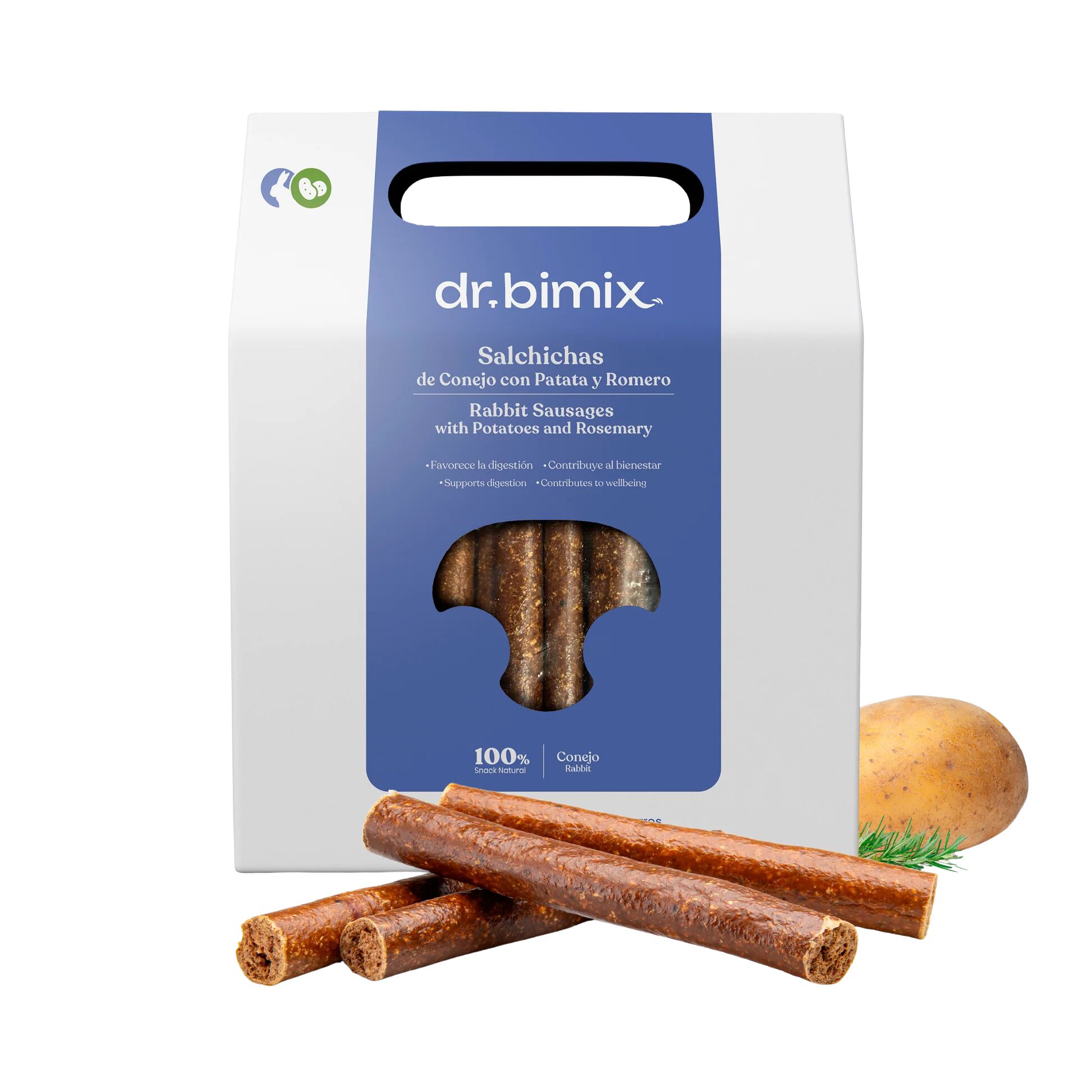 dr. bimix Barritas de 92% Conejo con Patata y Romero para Perros 500g, , large Imagen numero 1