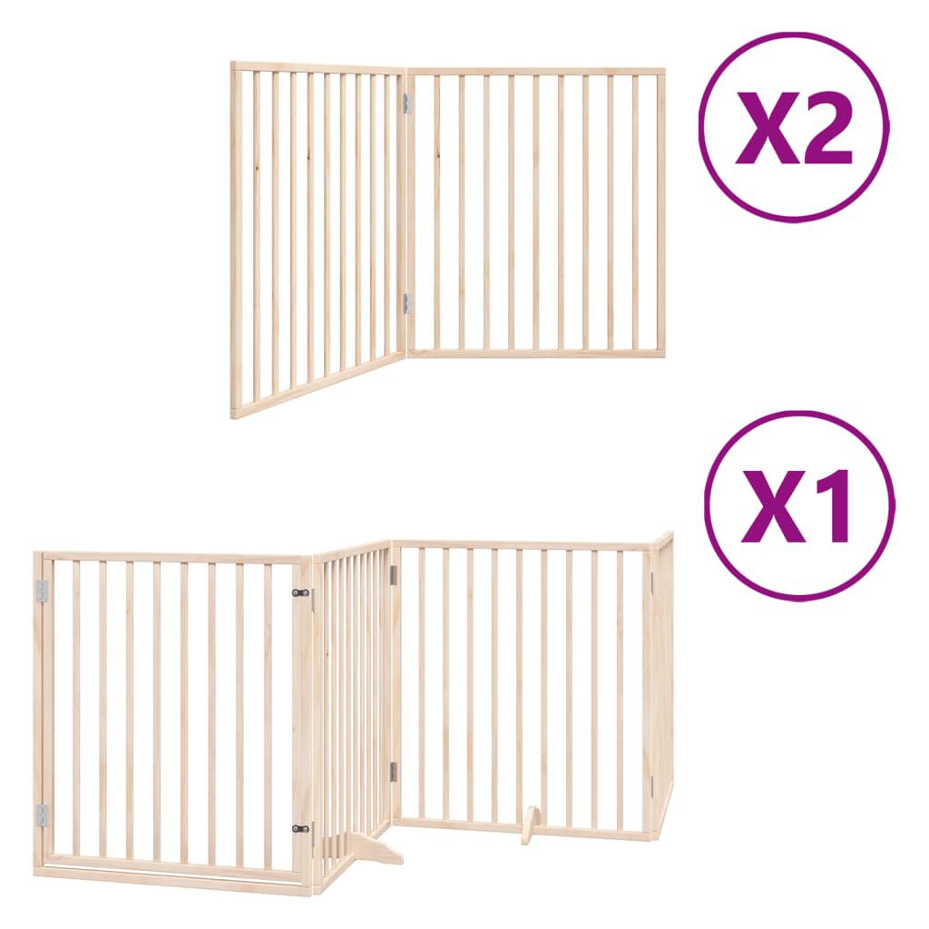 Vidaxl Puerta para Perros Plegable Paneles Puerta para Mascotas Madera de &Aacute;lamo, , large Imagen numero 1