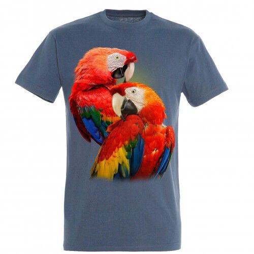 Camiseta Loros Rojos color Azul, , large Imagen numero 1