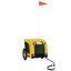 vidaXL Remolque bicicleta de perros hierro tela Oxford amarillo negro, , large indicador imagen numero 5