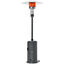 Outsunny Calentador de Patio 12,5KW Tipo Sombrilla Estufa de Gas para Exterior con Apagado Autom&aacute;tico Ruedas y Cubierta &Oslash;81,5x225 cm Gris Carb&oacute;n, , large indicador imagen numero 1