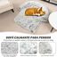 COSTWAY Funda de Peluche para Perros, Cama Antideslizante con Funda Extraíble Lavable/Cuello Acolchado Suave, Tapete de Felpa para Perros (120 x 115 x 18 cm, Blanco Grisáceo), , large indicador imagen numero 2
