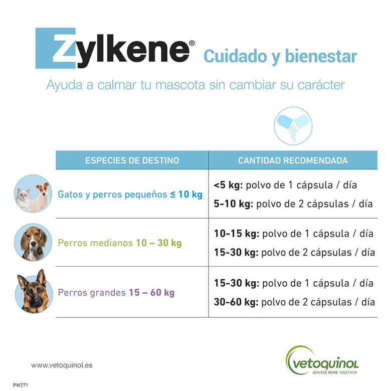 Zylkene Tranquilizante natural en comprimidos para el estrés en perros y gatos, , large image number null