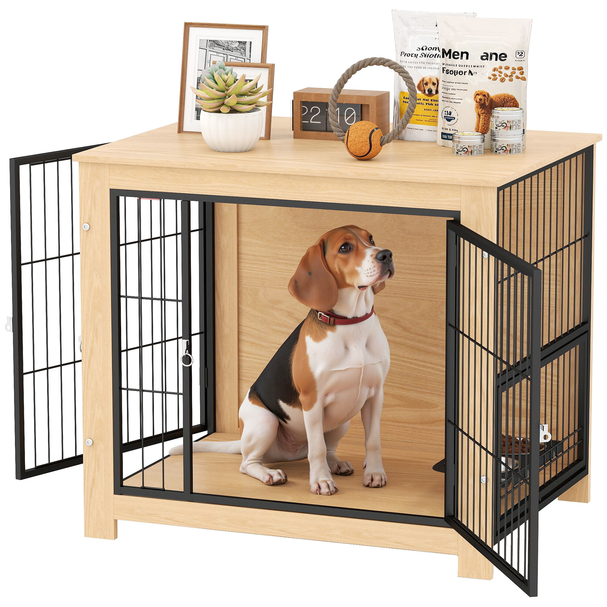 PawHut Jaula Roble para perros