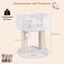 COSTWAY 40 x 40 x 50,5 cm &Aacute;rbol para Gatos Peque&ntilde;o (Blanco) | Torre para Gatos con Plataforma Superior de Felpa, Rascadores de Sisal, Bola Colgante, Torre gato Interior para Mascotas, , large indicador imagen numero 5