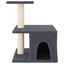 vidaXL Rascador para gatos con postes de sisal gris oscuro 48 cm, , large indicador imagen numero 2