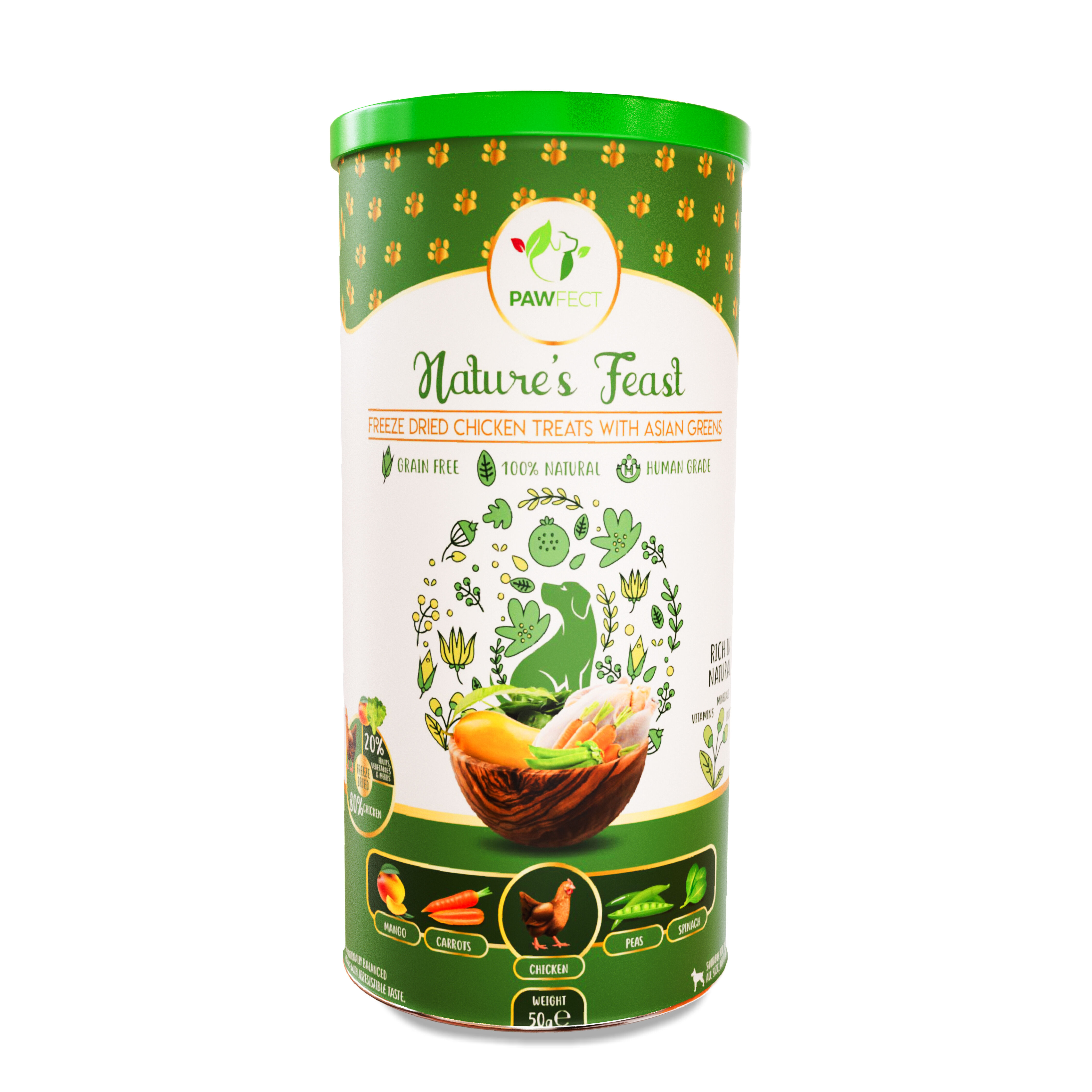 Golosinas liofilizadas para perros: pollo y verduras asi&aacute;ticas (50 g/1,76 oz), , large Imagen numero 1