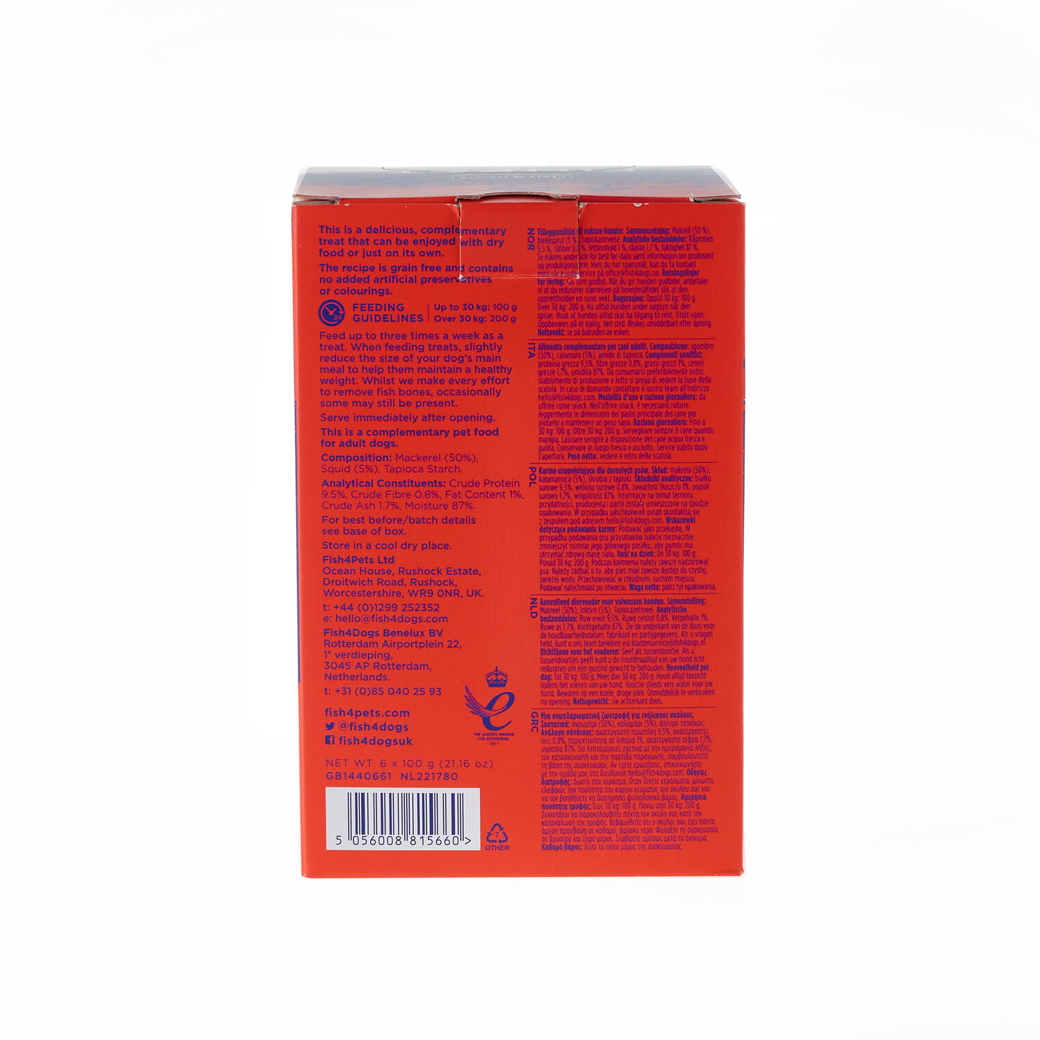Fish4Dogs Mousse para perro sin cereales &ndash; Caballa y calamar 100 g (pack de 6), , large Imagen numero 3