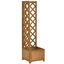 Outsunny Jardinera con Enrejado de Madera Macetero con Enrejado Jardinera Rectangular para Trepadoras Cultivos Plantas Flores Decoración en Esquina 40x40x145 cm Natural, , large indicador imagen numero 1