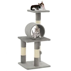 Rascador para gatos con poste color Gris