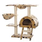 Torre rascador para gatos color Beige huellas, , large image number null