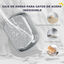 PawHut Arenero para Gatos de Acero Inoxidable XL, Caja de Arena para Gatos, Arenero con Tapa Abatible, Laterales Altos, Entrada Superior, Pala, sin Olores, Fácil de Limpiar, Antifugas, Blanco, , large indicador imagen numero 4