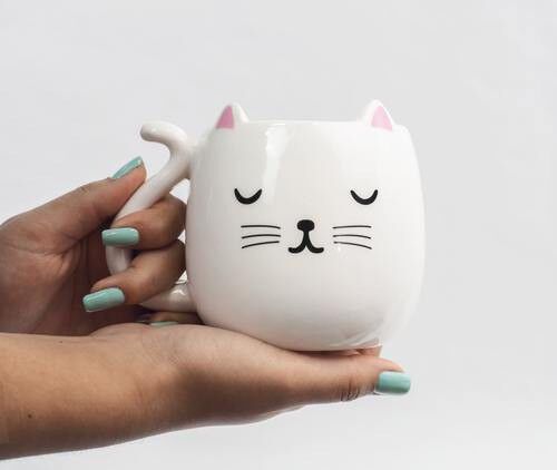 Taza Gata durmiente color Beige thumbnail