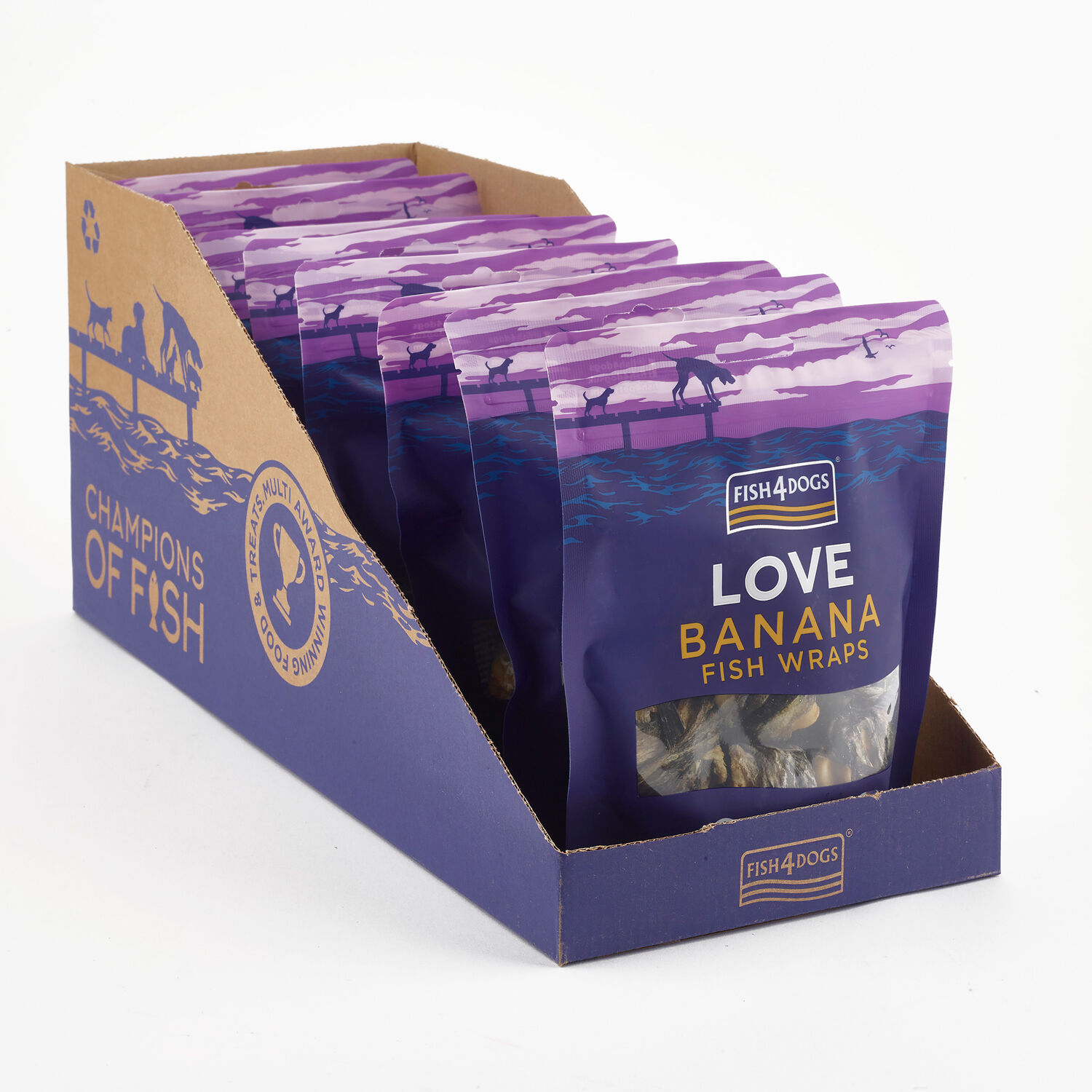 Fish4Dogs Snack natural Love Banana con Pescado para perros thumbnail