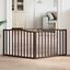 vidaXL Puerta para perros plegable 2 paneles álamo marrón roble 160 cm, , large indicador imagen numero 2