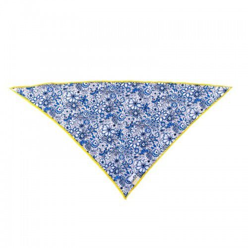 Bandana para perros estampado flores color Azul, , large Imagen numero 3