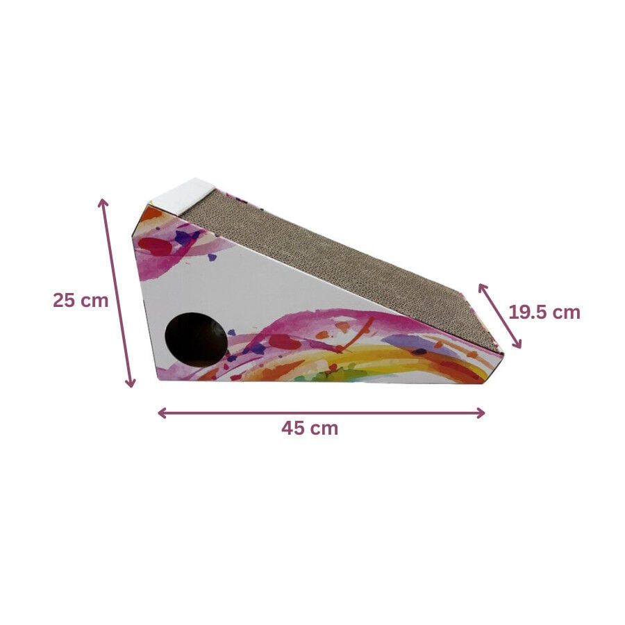 Leeby Walter rascador de cart&oacute;n horizontal con bola para gatos, , large Imagen numero 4