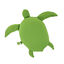 Balvi Coj&iacute;n veraniego Summer Turtle Color verde Almohada en forma de tortuga de mar Poli&eacute;ster, , large indicador imagen numero 1