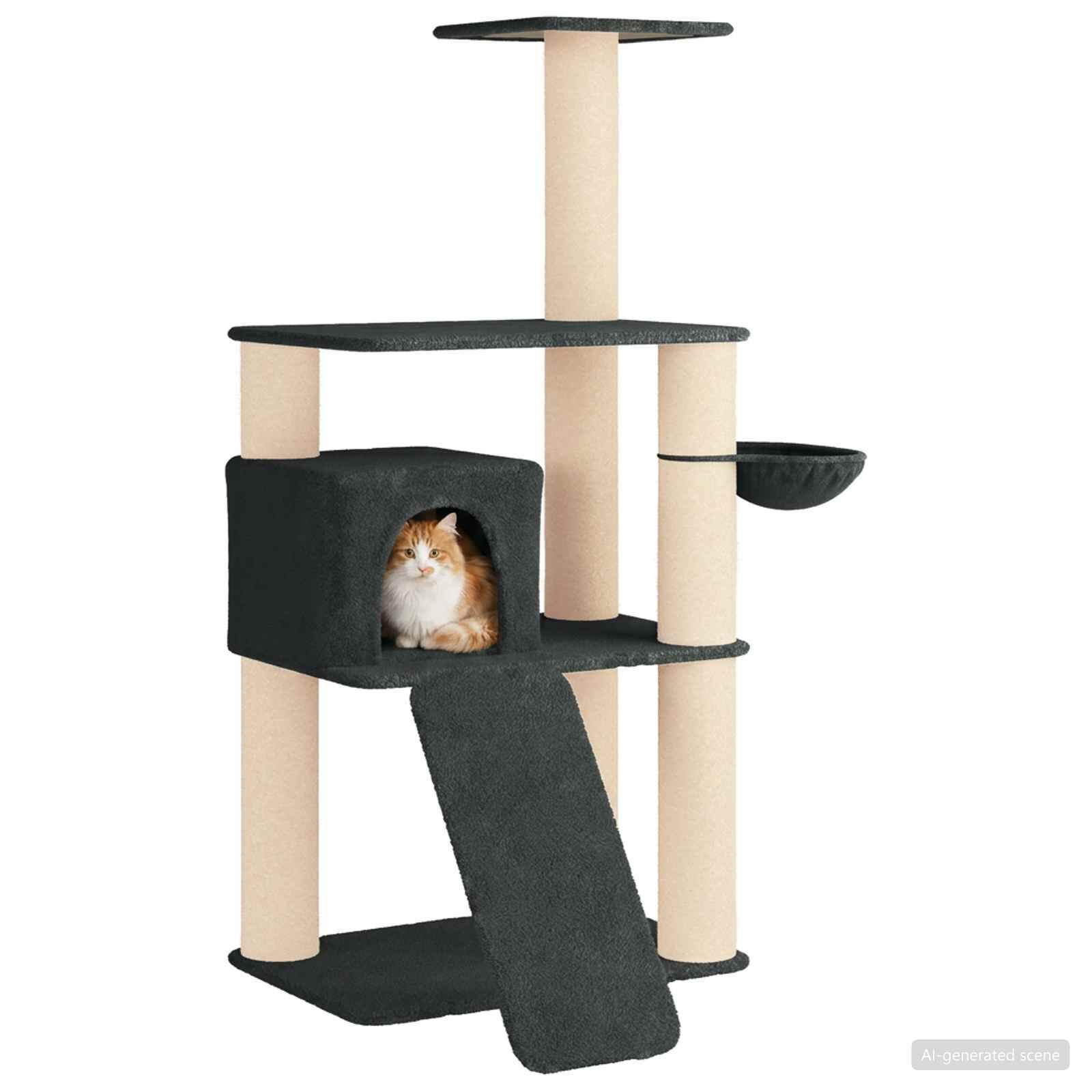 vidaXL &Aacute;rbol para gatos con postes de sisal Muebles Gatos &Aacute;rbol Interior, , large Imagen numero 3