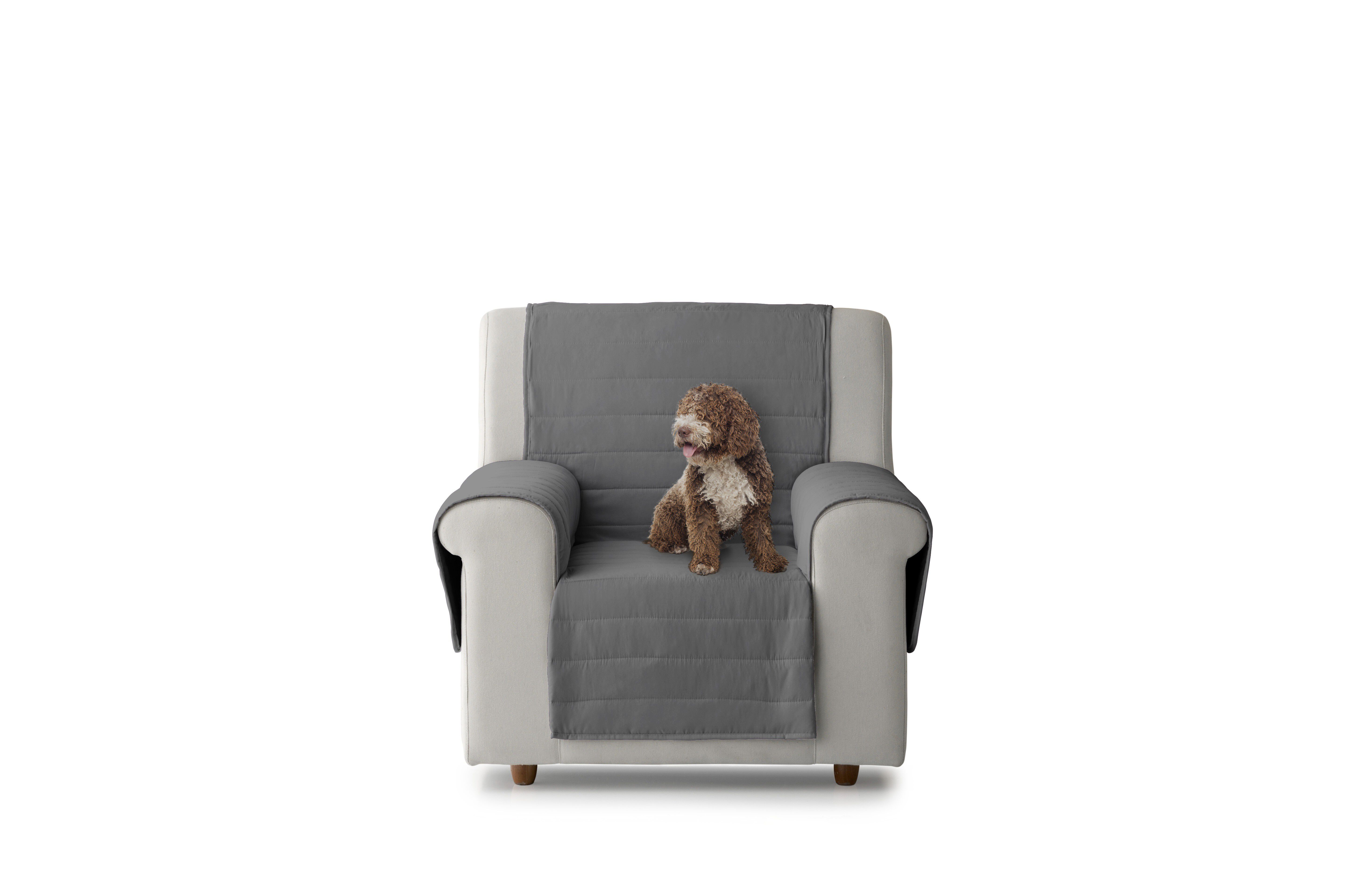 Cubre sill&oacute;n acolchado reversible color Gris, , large Imagen numero 2