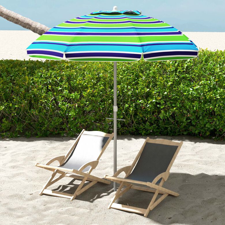 Outsunny Sombrilla de Playa Multicolor thumbnail