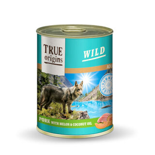 True Origins Wild Summer Cerdo con Melón y Aceite de Coco lata para perros