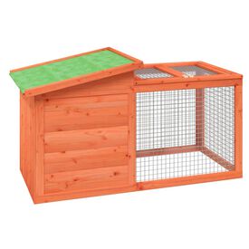 VidaXL Conejera de Madera Maciza de Pino Mocha para Conejos