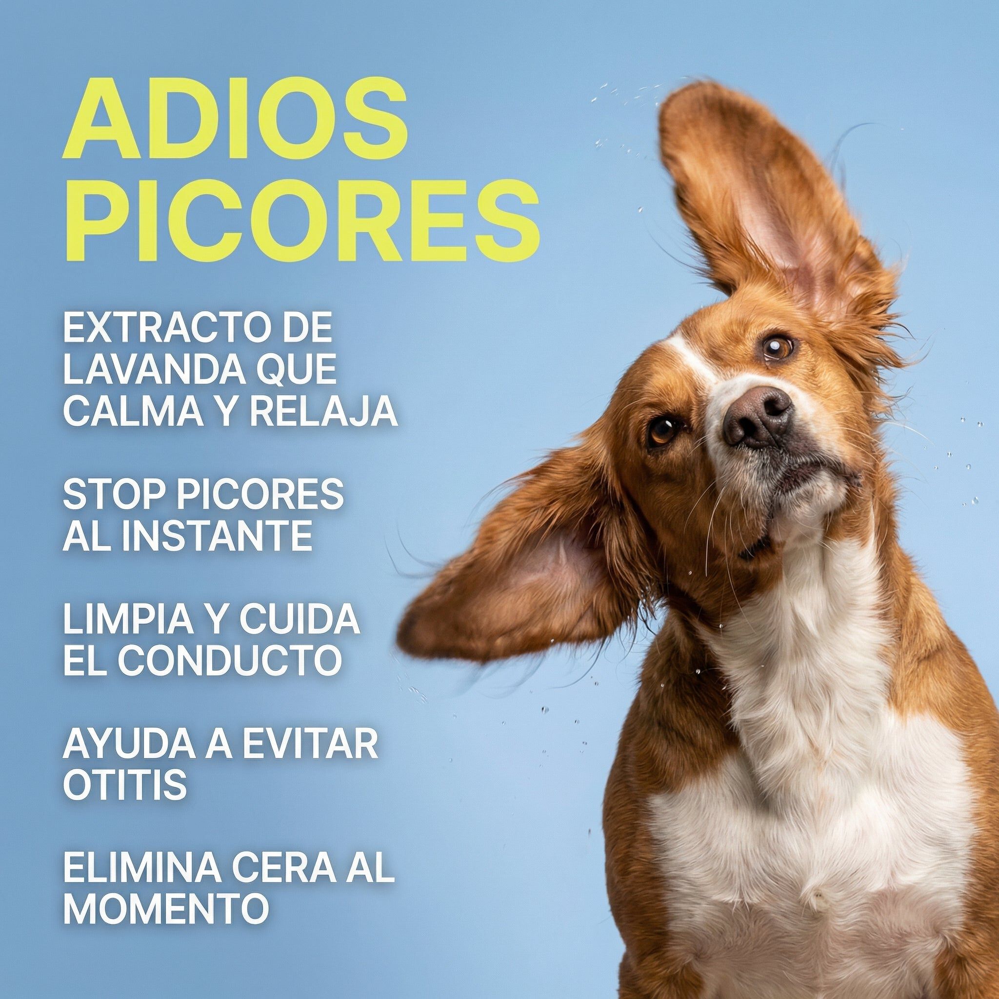 Calm Ears Limpiador de O&iacute;dos para perros y gatos &middot; Disuelve cera &middot; Calma el picor &middot; Aceite de lavanda &middot; 95% natural &middot; Hecho en Espa&ntilde;a, , large Imagen numero 5