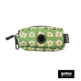 Gotoo Porta bolsas de tela estampado verde para perros