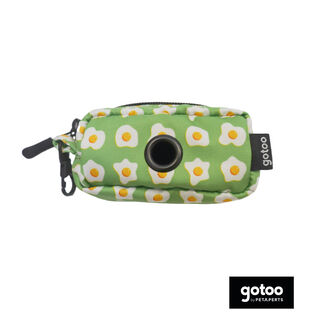 Gotoo Porta bolsas de tela estampado verde para perros