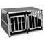 VidaXL Jaula de transporte plateada para perros, , large indicador imagen numero 2