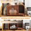 COSTWAY Armario para Gatos, Armario de Caja de Arena con Estantes de Almacenamiento, Almohadilla para Arañar, Estación de Carga, Mueble de Interior Resistente con Kit Antivuelco (Nogal), , large indicador imagen numero 4