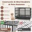 COSTWAY Jaula para Perros Plegable, Jaula para Mascotas de Metal con 2 Puertas, 4 Ruedas Giratorias, Bandeja Extraíble, Caja para Perros Portátil para Interiores y Exteriores (96 x 65 x 77 cm), , large indicador imagen numero 3