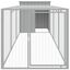 vidaXL Gallinero con corral acero galvanizado gris claro 110x405x110cm, , large indicador imagen numero 2