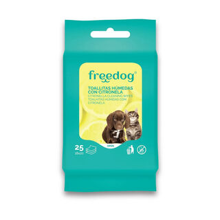 Freedog Toallitas Húmedas con Citronela para perros y gatos