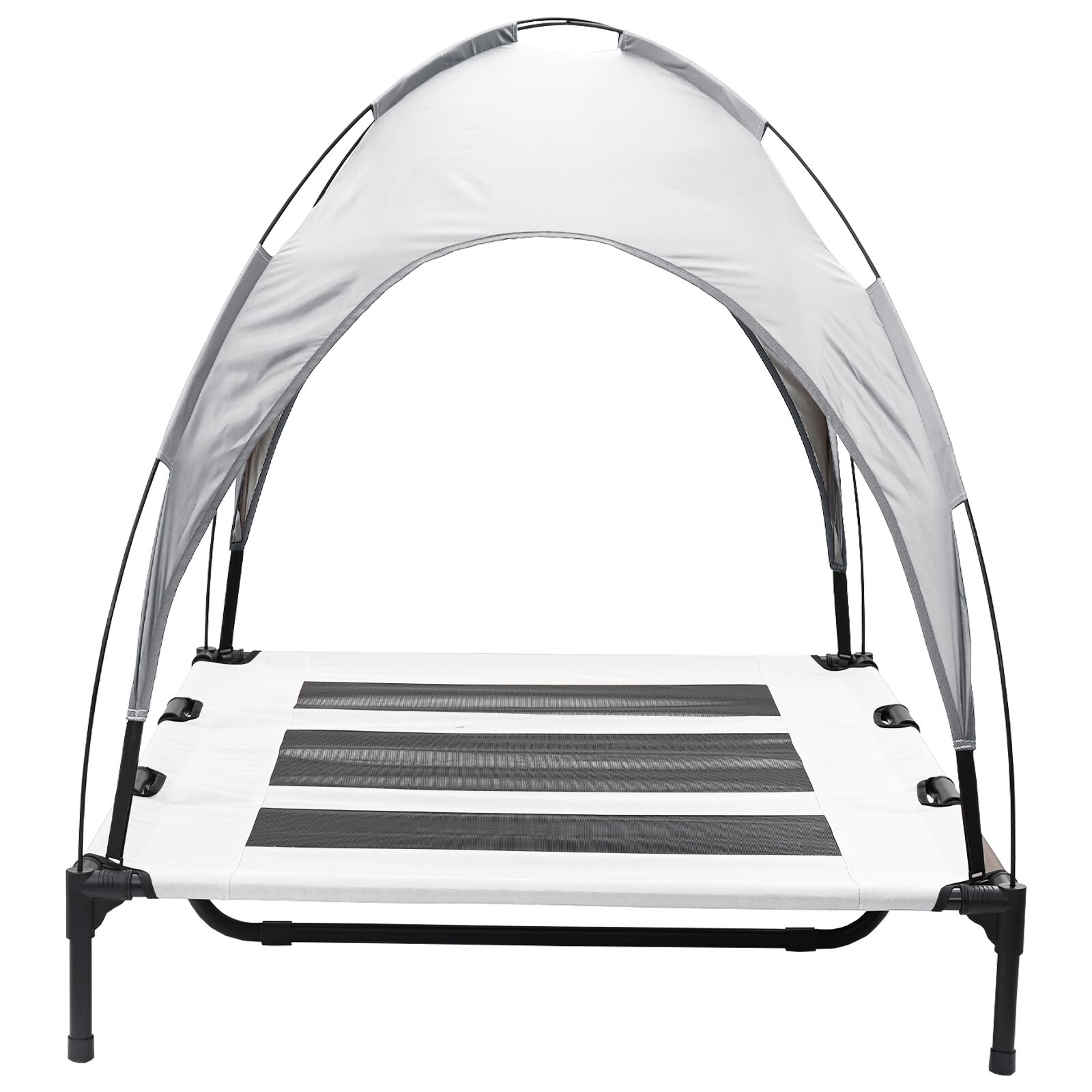 vidaXL Cama para Perros con Dosel Sof&aacute; Silla Tela Oxford y Acero Gris, , large Imagen numero 8