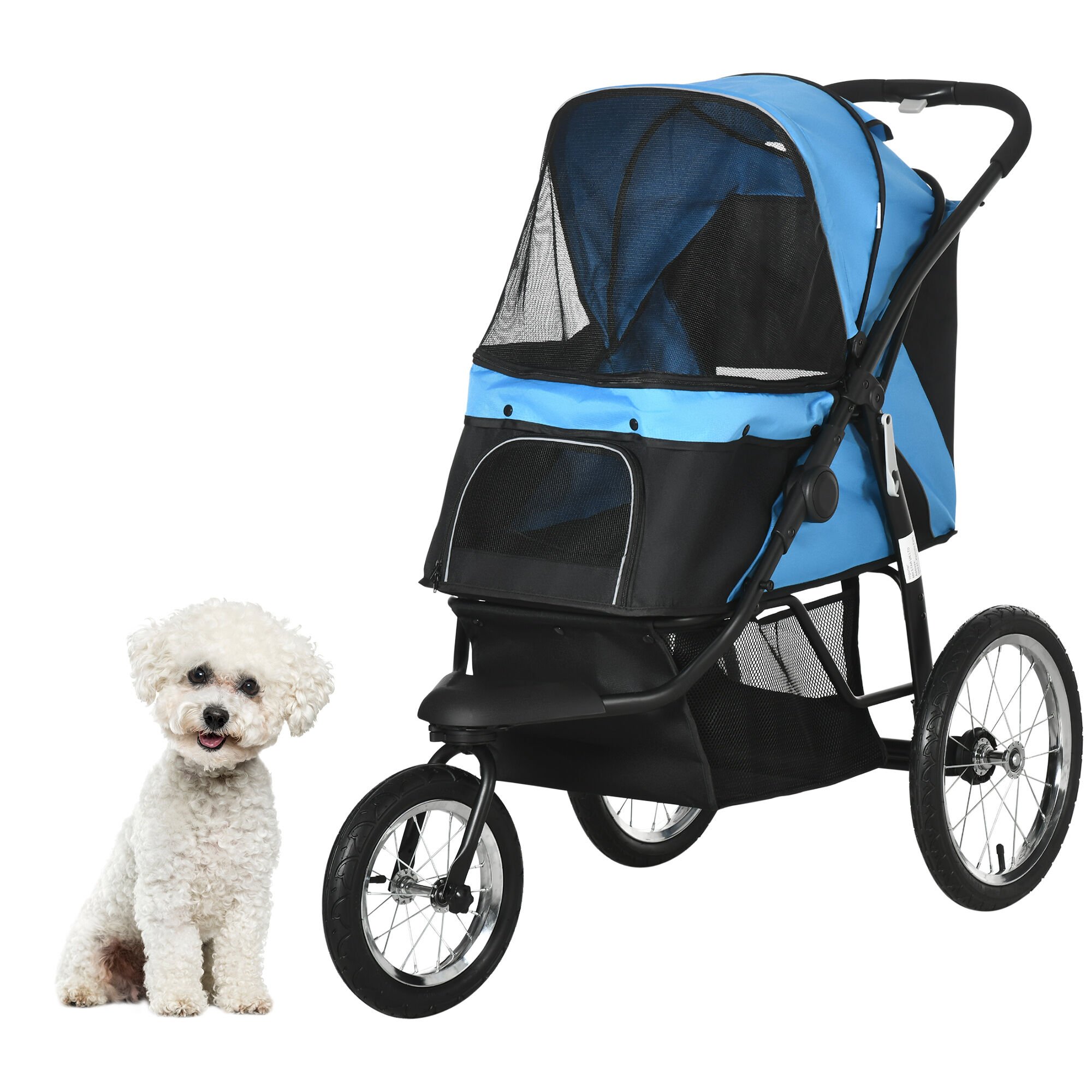 PawHut Cochecito para Perros Azul