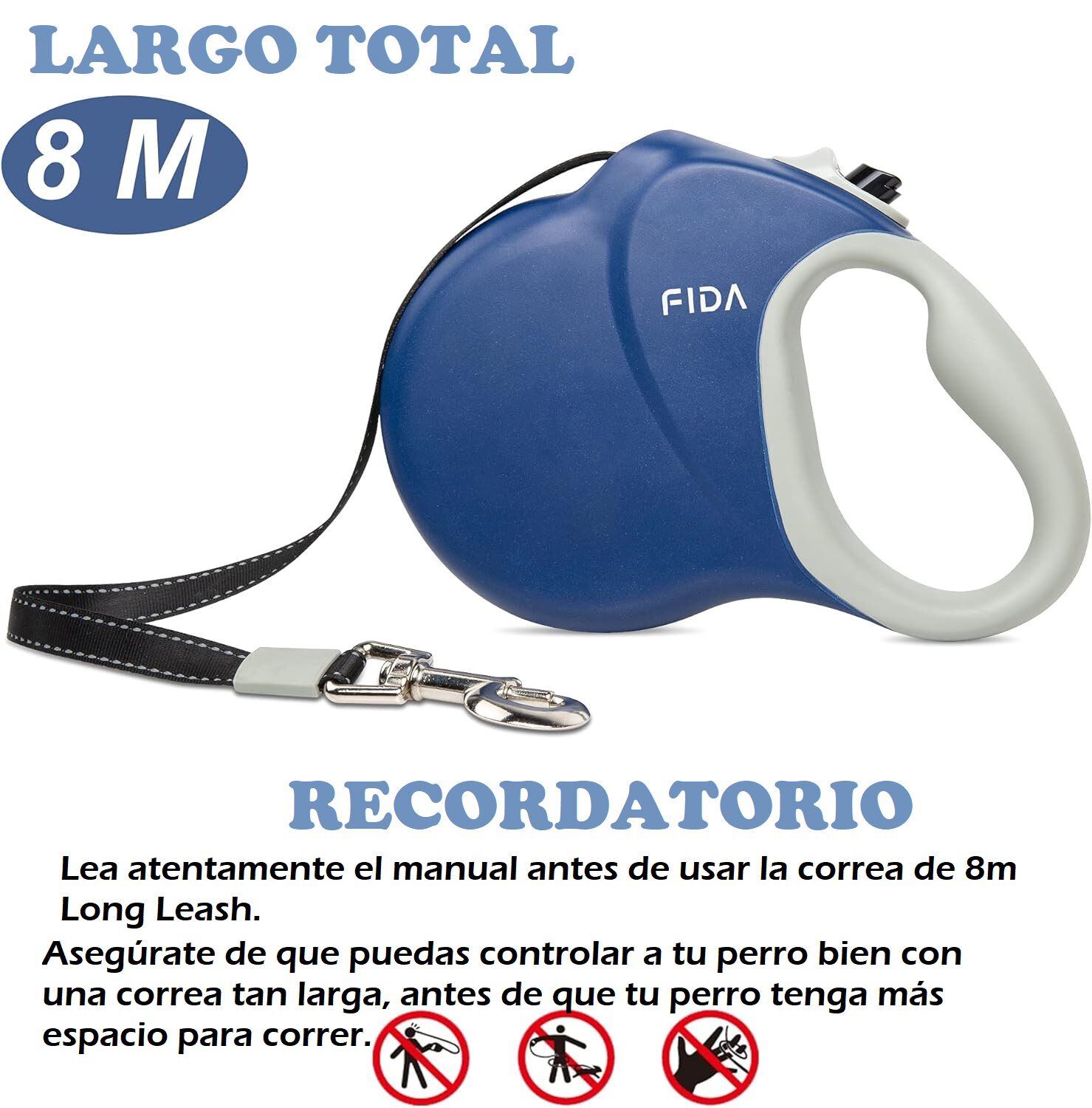 Fida Correa Retráctil Extralarga Para Perro thumbnail