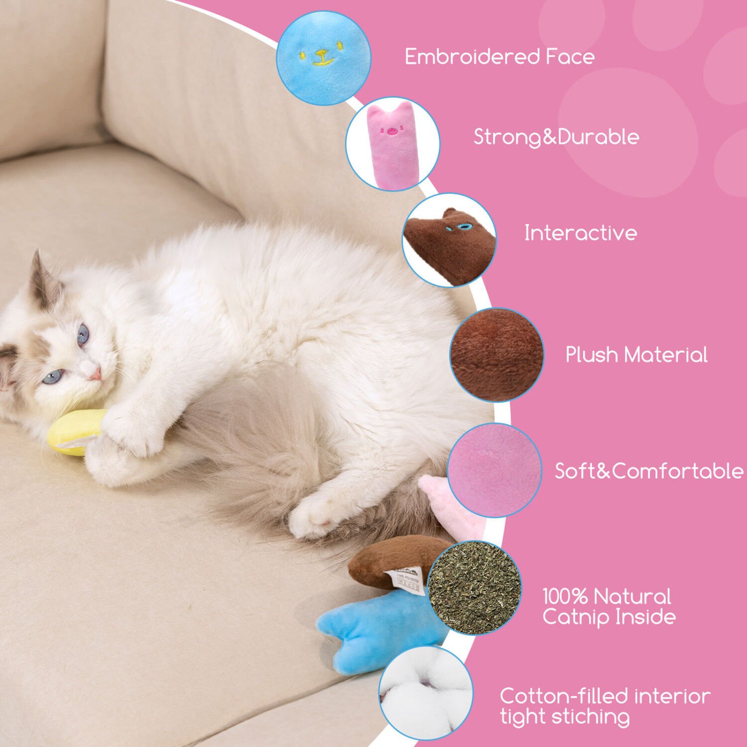 Nobleza Kit de Juguetes con Catnip para gatos thumbnail