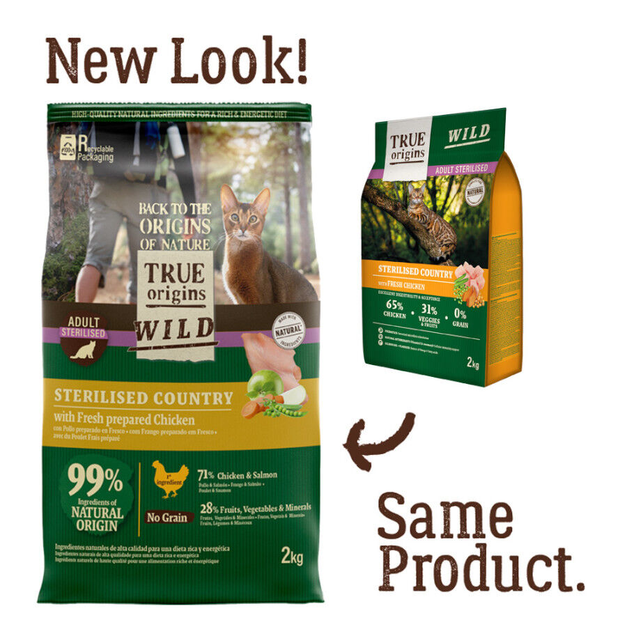 6 kg True Origins Wild Adult Sterilised Pollo Pienso para gatos, , large Imagen numero 2