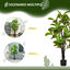 HOMCOM Ficus Artificiales 130 cm Plantas Artificiales con Maceta Plantas Artificiales Decorativas para Interior y Exterior Hogar Salón Oficina Verde, , large indicador imagen numero 5