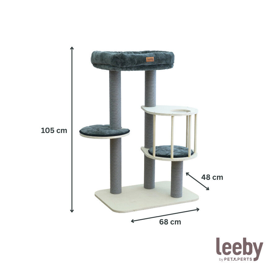 Leeby Cloud Collection torre rascador con cama para gatos thumbnail