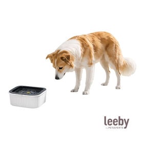 Leeby Dispensador Agua Anti Salpicaduras Blanco para perros