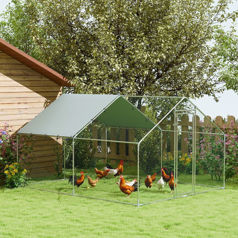 PawHut Gallinero Exterior Plata thumbnail