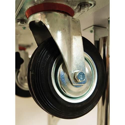 Mesa Exposici&oacute;n con ruedas y horca MESA NEGRA, , large Imagen numero 4