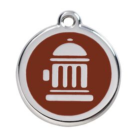 Red dingo Placa identificativa Acero Inoxidable Esmalte Boca de incendio Marron para perros