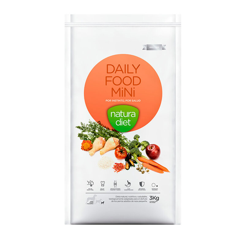 3 kg Natura Diet Adult Mini Daily Food Pollo pienso para perros