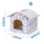 Nobleza Cama Gato Cueva Suave Nido Cueva para Perros Gatos Casa para Perro con Cojín Extraíble y Lavable,Cálido Felpa Cama Cojin Interior Invierno para Perro y Gato Medianos Pequeños,(M) L48*W45*H39CM ,Gris, , large indicador imagen numero 2